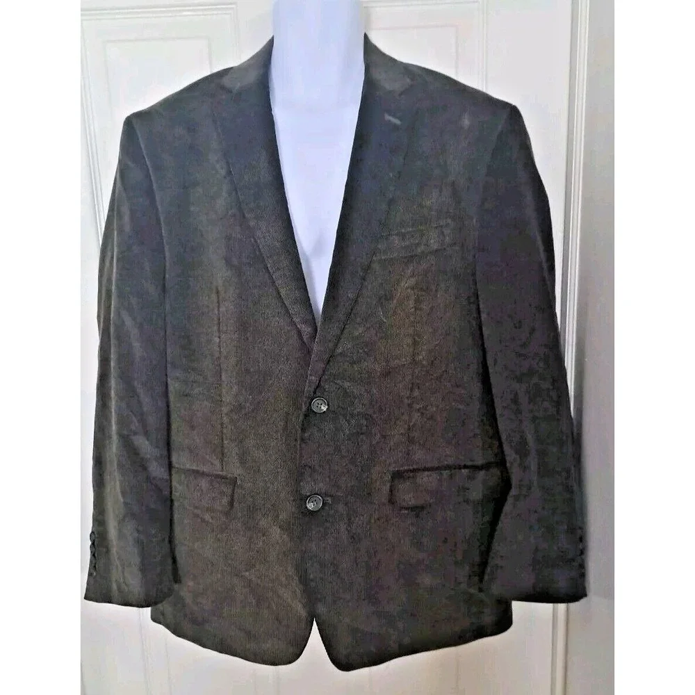 Chaps Mens Size 42R Blazer Dark Brown Corduroy Elbow Patches Sport Coat Preppy‎